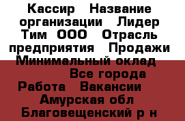 Кассир › Название организации ­ Лидер Тим, ООО › Отрасль предприятия ­ Продажи › Минимальный оклад ­ 12 000 - Все города Работа » Вакансии   . Амурская обл.,Благовещенский р-н